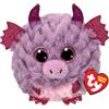 Ty Beanie Balls Spark il Draghetto con gli Occhioni Rosa Glitter, Animaletti di Peluche Morbidi e Tondi da Collezionare, 10 cm, T42557
