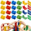 Brunexis 28 Pezzi Adattatore per Binari in Legno per Treno, Accessori Giocattolo per Treno, Connettori per Binari in Legno, Connettori per Binari in Plastica