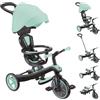 Globber - Triciclo Explorer 4 in 1 - Triciclo evolutivo e draisiano per bambini dai 10 mesi ai 5 anni, verde menta