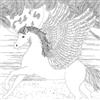 Honsell- Cornice Pegasus, Formato 30 x 30 cm, Motivo prestampato da colorare con Colori acrilici, acquerelli e ad Olio e pennarelli e matite Colorate, Bianco, 12118
