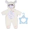 Baby Annabell Tutina Pecorella 709825 - Abbigliamento e Accessori per Bambole Fino a 43 cm - con Cappuccio e Orecchie da Pecora - Include Appendiabiti - età: 3+ Anni