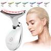ANLAN Massaggiatore Viso 7 Colori Radiofrequenza Viso con 3 Modalità Dispositivo di Bellezza Antirughe，45°C EMS Gua Sha Viso per Tonificare Jawliner Pulizia