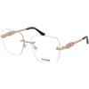 Guess GU50319 028 | Occhiali da Vista Graduati | Prova Online | Metallo | Quadrati | Oro, Rosa, Oro rosa | Adrialenti