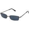 Guess Jeans GJ00005 08V | Occhiali da Sole Graduati o Non Graduati | Prova Online | Unisex | Metallo | Rettangolari | Grigio, Argento | Adrialenti