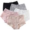 FUYUFU Set di 5 Mutandine di Pizzo da Donna Mutande Elastiche Biancheria Intima Comodo e Traspirante (Stile 1, XL)