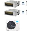 MIDEA CONDIZIONATORE MIDEA DUAL SPLIT CANALIZZABILE A7 9000+12000 BTU INVERTER M4OE-28HFN8-Q A++