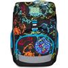SJ GANG STYLE JAM GANG Zaino Scuola Updown Soft, Nero, Multicolor Game, Monoscomparto con Cinghia Vita Regolabile, Tasca Laterale Zip, Tasca in Rete Porta Borraccia, Elementari, Medie, Bambino Ragazzo