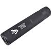 CYMA SILENZIATORE SKULL FROG NERO FULL METAL 155MM SINISTRO