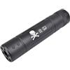 CYMA SILENZIATORE SKULL NERO FULL METAL 145MM SINISTRO