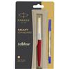 Parker Penna a sfera Parker Galaxy GT bordo oro RollerBall corpo rosso inchiostro bl...