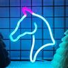 Anywin Regali di Cavallo per Ragazze, Segno al Neon di Cavallo per Decorazione da Parete, Luci al Neon Led di Testa di Cavallo per Decorazione della Stanza, Regali per Compleanno, Natale, Festività
