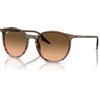 Ray-Ban Occhiali da sole rotondi Rb2204, A righe marrone sfumato rosso/rosa sfumato nero, 51 mm
