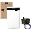 Comedes Demecto 30 eco deumidificatore (25 l/24 h) + pompa a condensa PowerDrain, adatto per ambienti e cantine fino a 100 m²/230 m³, essiccatore per costruzioni con tubo flessibile incluso
