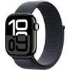 Apple Watch 10 Cellular 46mm Jet Black Aluminium Case with Ink Sport Loop - EU