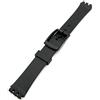 Sconosciuto Cinturino di ricambio generico di colore nero, dimensioni 12 mm (14 mm in totale) adatto per orologio Swatch® da donna