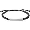 Fossil Bracciale Da Uomo Vintage Casual, Lunghezza Interna: 170mm ~ 250mm Nero Bracciale Semi-Prezioso, JF03247040