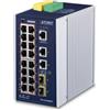 PLANET IGS-20160HPT switch di rete Gestito L2/L3 Gigabit Ethernet (10/100/1000) Supporto Power over (PoE) Blu, Bianco [IGS-20160HPT]