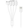 Xlayer Cavo Xlayer Octopus 4-in-1 multi-USB da 0,38 m, bianco