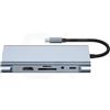 SOONTEC 11 in 1 HUB USB C adattatore HDMI compatto, adattatore dock 4K multiplo, HDMI / USB-C / DP / USB-3.0 / microSD accessori per computer portatili con alimentatore
