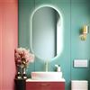 Divina Home Specchio da bagno ovale retroilluminato reversibile OLIVIA LED 50x90 Italy