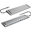 LogiLink UA0411 Docking station LogiLink USB 3.2 (Gen 2), 12 porte, argento