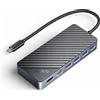 Orico Om28Pr-G2 Docking Station Usb-C con supporto per dischi M.2 + 1X Usb-A 3.2 + 1X Usb-C 3.2 + 2X Usb-A 2.0 + 1X Hdmi + 1X Ethernet - Nero