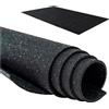 THUNDER® Tappetino protettivo - THUNDER - granulato di gomma antiscivolo e antivibrazione - YG-PROOF-BLACK - per tapis roulant cyclette ellittica