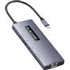 StarTech Hub USB-C - Docking station 10-in-1 - PD 100W - HDMI 4K@60Hz - RJ45 Ethernet - Lettore di schede SD/TF - Porte USB 3.0 - Bianco