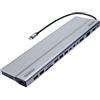 OEM Docking station multipla USB-C 15-in-1, 3 schermi (HDMI/DP/VGA), Ethernet, USB, SD/TF, audio, per laptop, PS4, Xbox, Switch
