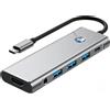 StarTech Hub USB-C - Docking station 8 in 1 - HDMI 4K - PD 100 W - USB 3.0 - Lettore di schede SD/TF - Per laptop