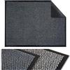 Flandria Tappeto ingresso zerbino antipolvere antiscivolo, tappetino porta interna esterna 80 x 120 cm, nero