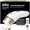 Braun Silk·expert Pro 5 Epilatore Luce Pulsata, Epilazione A Casa, Alternativa All'Epilazione Laser, Con Custodia, 2 Testine, Idea Regalo, Bianco/Oro, PL5140 e Satin Care Gel Per Depilazione Karite