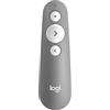 Logitech Telecomando per presentazioni laser di classe 1 USB e Bluetooth Logitech R500s - Compatibilità universale, gestione intelligente della batteria per una durata di 12 mesi - Grigio chiaro