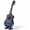 Tomedny Modello di chitarra in miniatura, chitarra in miniatura in legno con supporto e espositiva Mini strumento musicale Replica figurine da collezione Ornamenti modello Decorazioni per (14 cm)
