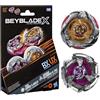 Hasbro Beyblade X Dual Pack Spear Scorpio 0-70Z UX et Tail Viper 3-85LO BX, 2 toupies de Combat Takara Tomy à Rotation Droite, dès 8 Ans