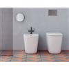 CERAMICA GLOBO Sanitari Filomuro 54x36 cm Lalita Senza Brida Traslati con Sedile Slim Soft Close - Cod. Articolo: LT001BI+LT009BI+LT020BI