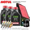 Motul + Hiflo + Ngk Tagliando YAMAHA FZ6 e FZ6 Fazer 600 2004 2005 2006 (5100 10W40 Filtri Candele)
