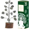 Crocon Albero della Vita in Cristallo di Pirite Dorata, 15 perle in Cristalli Na