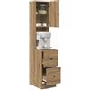 vidaXL Credenza da Cucina Rovere Artigianale 32 x 50 x 180 cm, Ampio Spazio, Mobile da Cucina Rettangolare Moderno, Organizer Chic per Sala da Pranzo, arredo Smart