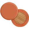 Wanyint Coprisedia rotondo con stampa arancione scuro, super traspirante, per sgabello da bar, copertura per sgabello da bar da 35,5-40,6 cm, per sedie a 2 pezzi