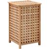 vidaXL Portabiancheria Cesto Biancheria Pratico Utile Ampio Comodo Resistente Solido Robusto Durevole Semplice 39x39x65 cm in Legno Massello di Noce