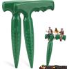 Milifox 2pcs Piantatore di Bulbi - Giardino Dibber con Scala di Misurazione per una Piantagione Precisa,Ideale per la Piantabulbi di Verdure e Fiori (Verde)