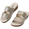CLEIKS Donna Sandali Aperti Antiscivolo Estate Sandali da Spiaggia Casual Clogs & Sandali Aperti Antiscivolo Ciabatte Scarpe per Diabetici (Oro, 36 EU, WCL260426-10)