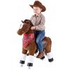 VEVOR Cavallo Cavalcabile per Bambini, Cavallo Cavalcabile con Ruote Scorrevoli, Senza Batterie, Anello Anti-Ribaltamento, Sedile Rialzato, Maniglie e Pedali, Carico Massima 80 kg, Per Bambini 6+ Anni