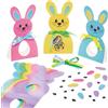 Baker Ross FN394 Porta uova di Pasqua a forma di coniglietto - Confezione da 10, Accessori per la caccia alle uova di Pasqua, Porta cioccolatini di Pasqua