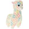 TY - Peluche - Beanie Babies - Lama - Lola - Multicolore Pastello - Cucciolo con occhi blu glitter - Il peluche con gli occhi scintillanti - 28 Cm - 96317
