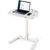 VEVOR Scrivania Regolabile in Altezza Postazione Sit-Stand Mobile, con Piano Inclinabile, 650 x 480 mm, Portata Max 15 kg, Sollevamento Pneumatico, Facile da Riporre, Già Montata, per Casa e Ufficio