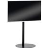 CLP Supporto TV da Pavimento 55-57 Pollici VESA 100x100-600x400, Base Universale Stabile, Portata Fino a 40 kg, Colore:Nero Opaco, Forma:Rotondo