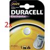 Duracell electronics CR Serie 3 V Litio CR1616/CR1620/CR2016/CR2025/CR2032/CR2430/CR2450 (2 X CR2025)