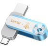 Lexar Chiavetta Lexar JumpDrive Solid State Dual Drive D500 128GB USB-A USB-C Celeste Bianco [933442]